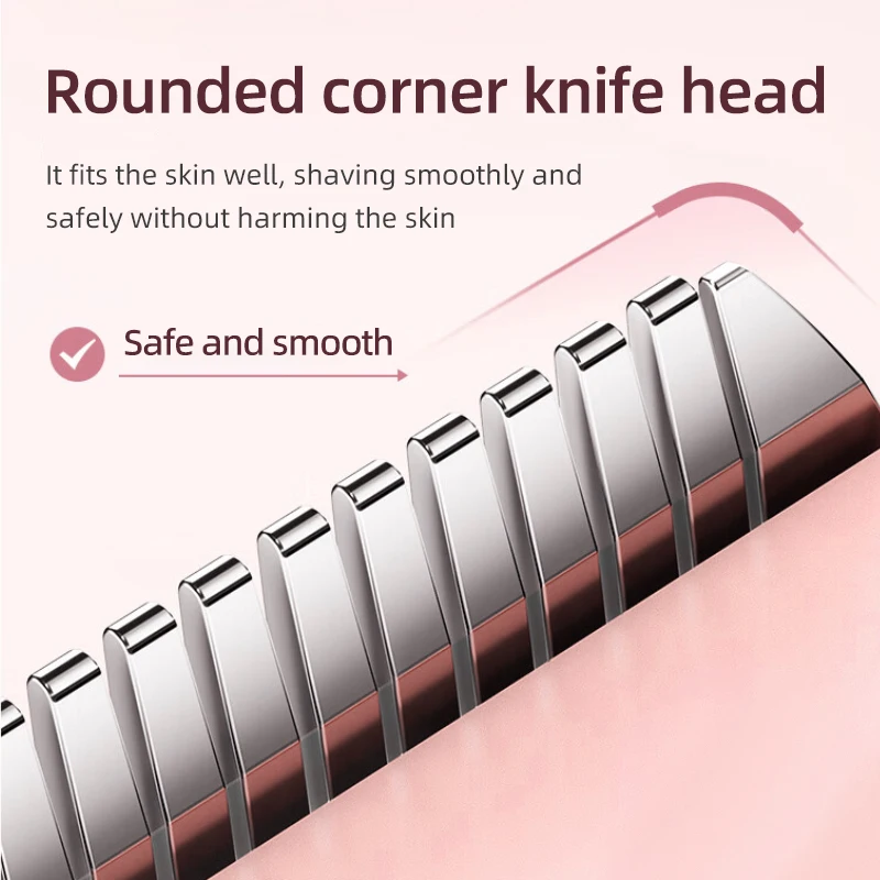 Double Head Electric Epilator Women Rechargeable Painless Hair Remover Shaver for Body Private Areas Bikini Gentle Trimming thumbnail 6