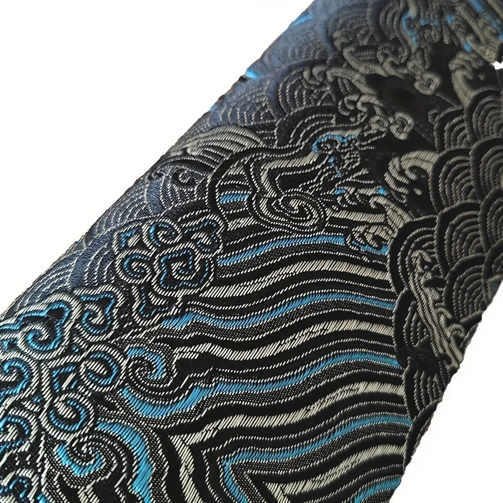 1PCS Car Interior Stickers High-grade Brocade Satin Embroidery Stickers Self-adhesive Fabric Stickers Universal AB Pillar Backi thumbnail 3