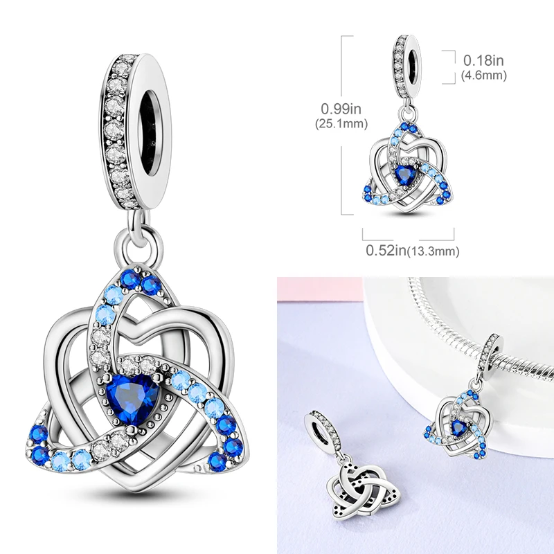 Hot Sales 925 Sterling Silver Charms Beads Devil's Eye Fatima's Hand Cross Beads Fit Original Bracelet Women DIY Jewelry Gifts thumbnail 6