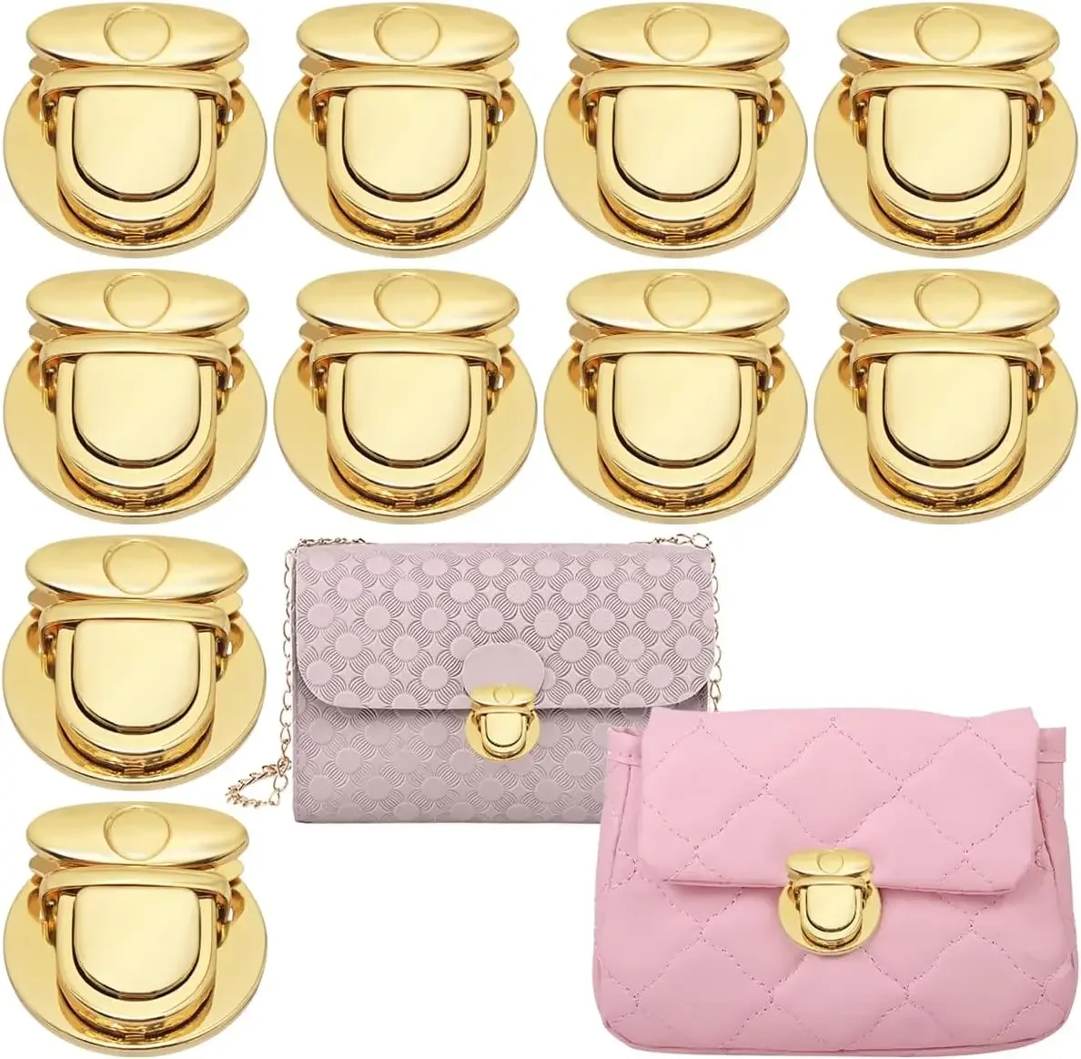 5/20pcs Metal Locks Bag Clasp Catch Buckles for Handbags Shoulder Bag Purse Totes Closures Snap Clasps DIY Craft Bag Accessories thumbnail 2