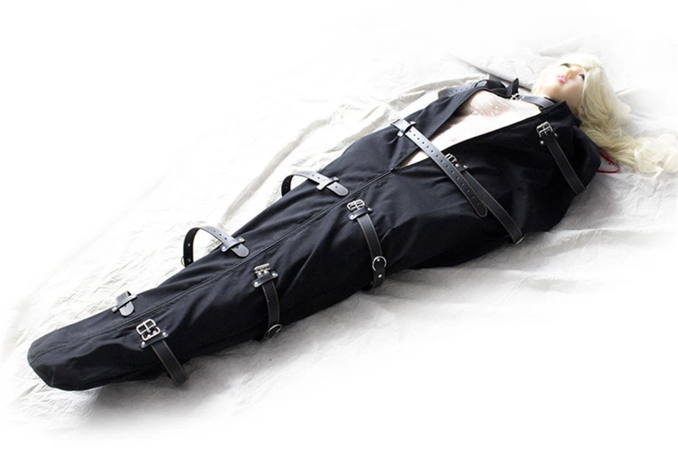 Female Erotic Costume Sex Toys BDSM Sex Binding Mermaid Mummy Body Bondage Bag Sleeping Bag Sack Leather Straight Jacket Tights thumbnail 3