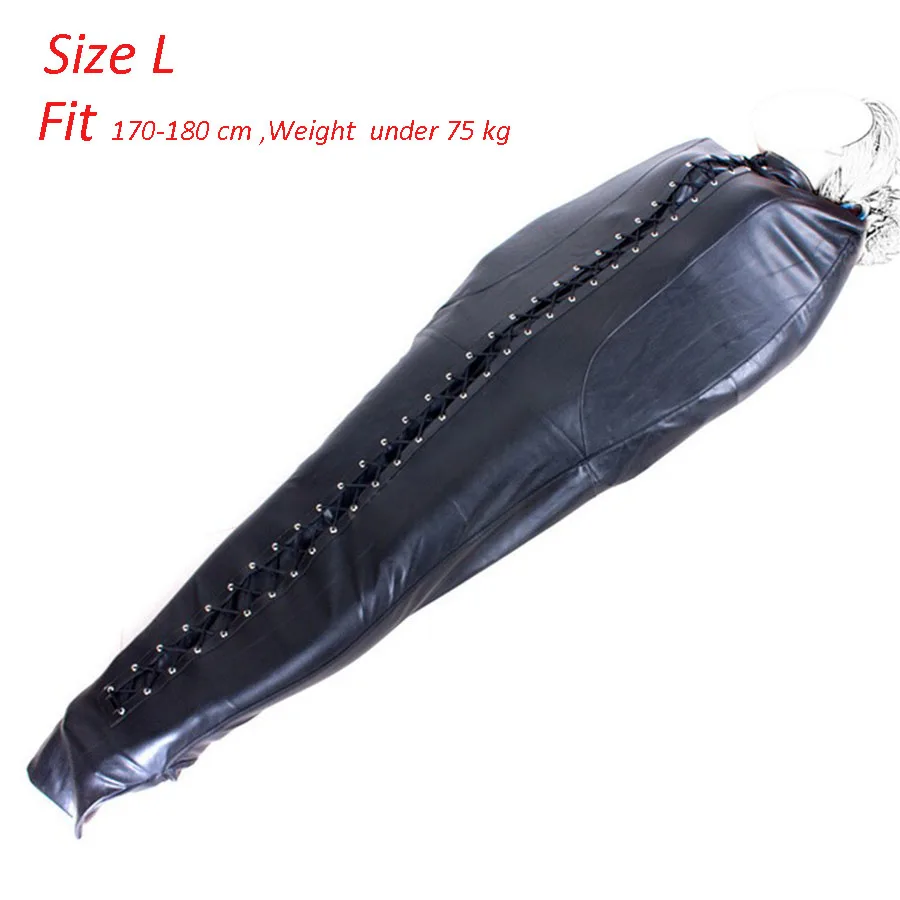 Female Erotic Costume Sex Toys BDSM Sex Binding Mermaid Mummy Body Bondage Bag Sleeping Bag Sack Leather Straight Jacket Tights thumbnail 2