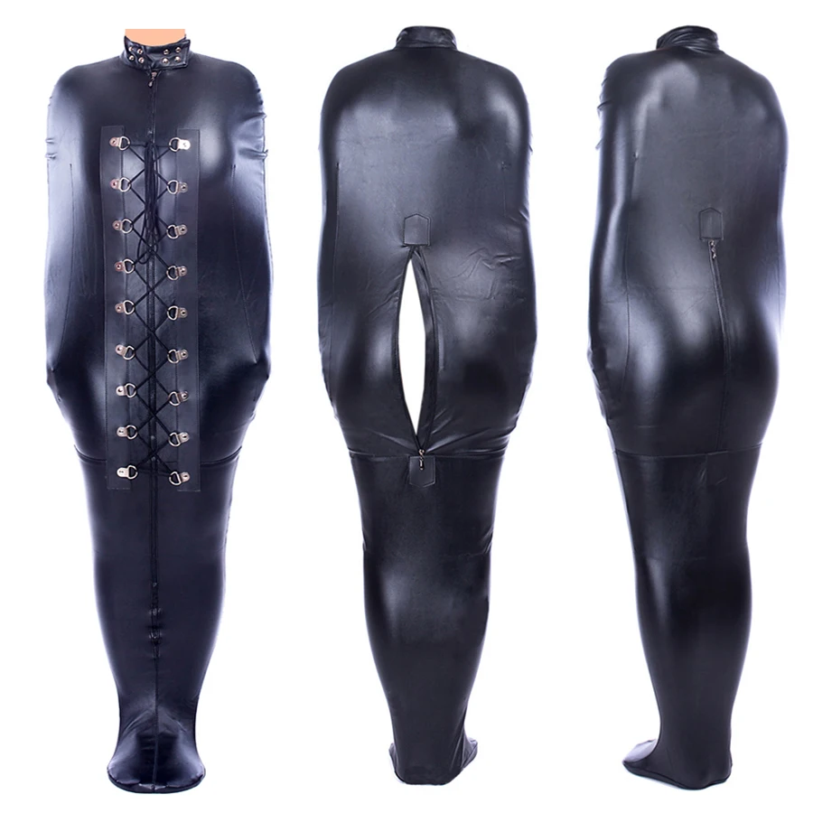 Female Erotic Costume Sex Toys BDSM Sex Binding Mermaid Mummy Body Bondage Bag Sleeping Bag Sack Leather Straight Jacket Tights thumbnail 6