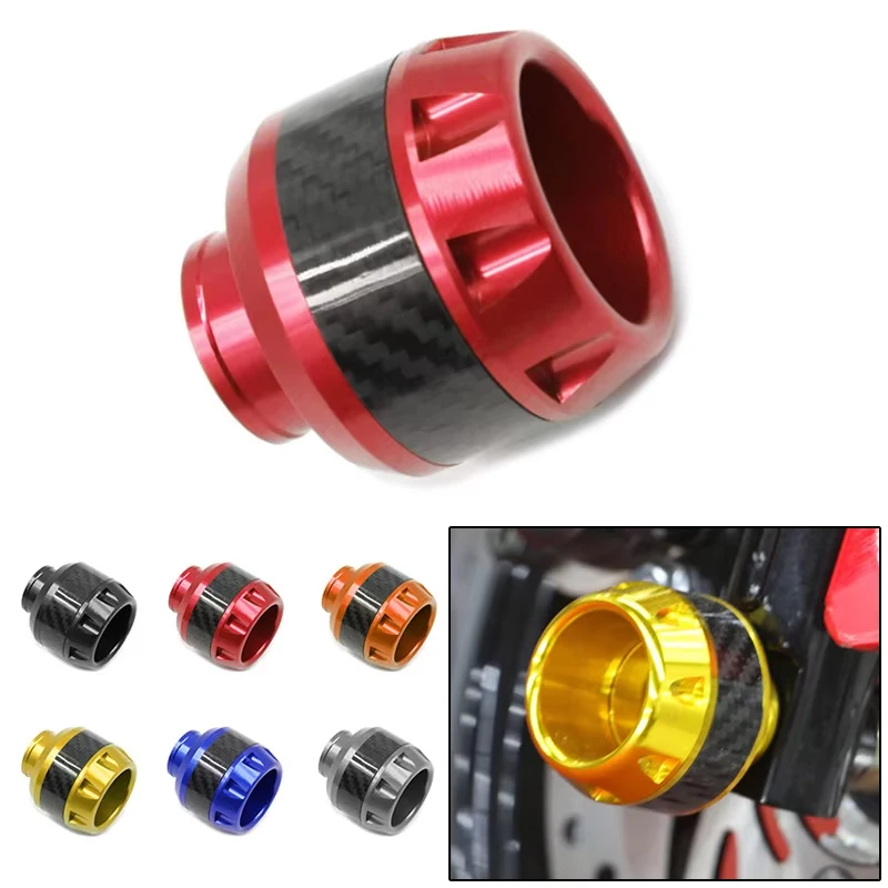 SEAMETAL 2/4Pcs Universal Motorcycle Wheel Protection Crash Pad Motorbike Crash Protectors Alloy Falling Front Fork Slider Cups thumbnail 3