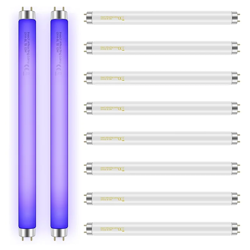 Appliances Parts 10 Pack Bug Zapper Replacement Light Bulbs 10W For 20W Indoor Bug Zapper, BL T8 F10W 13Inch Light Tube For Aspe thumbnail 2