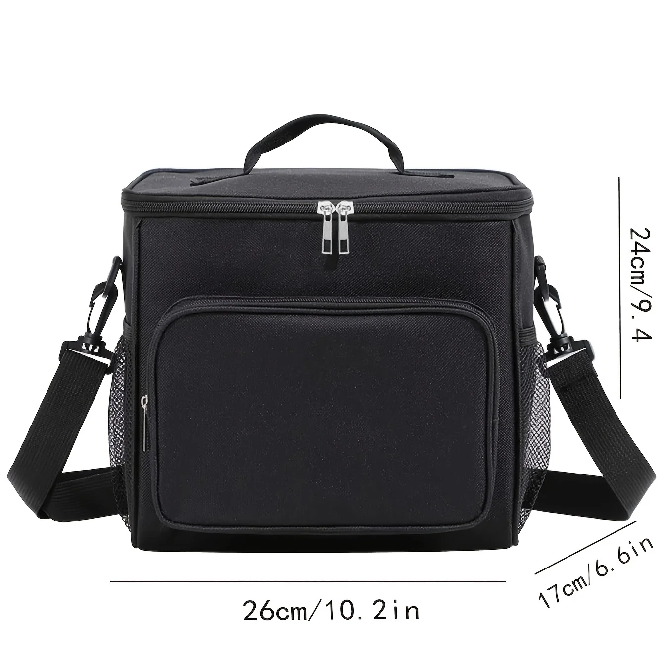 Black Cationic Lunch Box - Simple Office Worker Handheld Insulated Thermal Bag (1pc) thumbnail 5