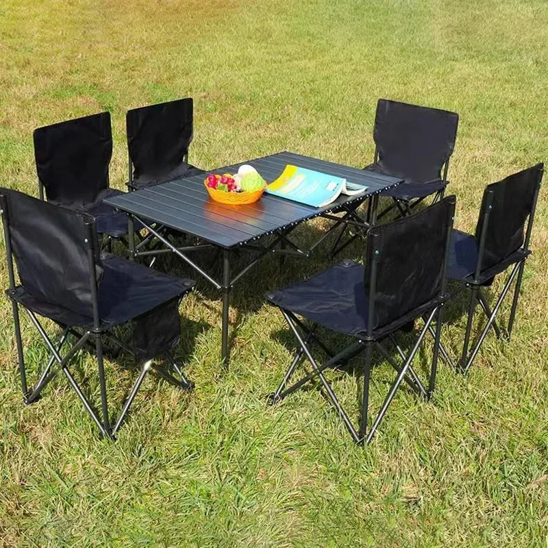 New Metal Folding Chair Outdoor Folding Chair Portable Picnic Moon Chair Camping Camping Gear thumbnail 4