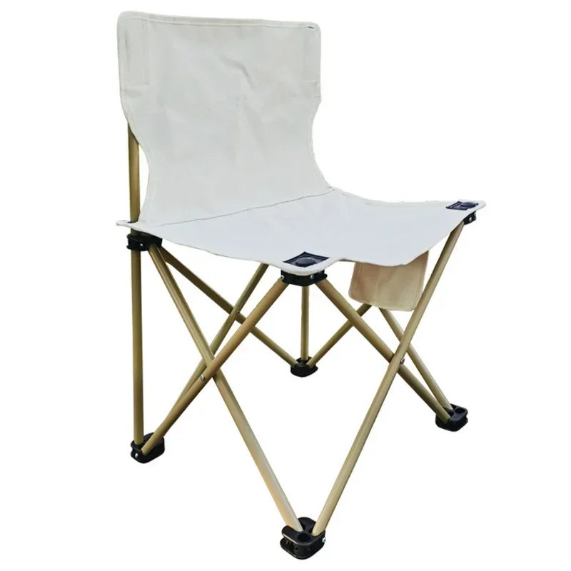 New Metal Folding Chair Outdoor Folding Chair Portable Picnic Moon Chair Camping Camping Gear thumbnail 5