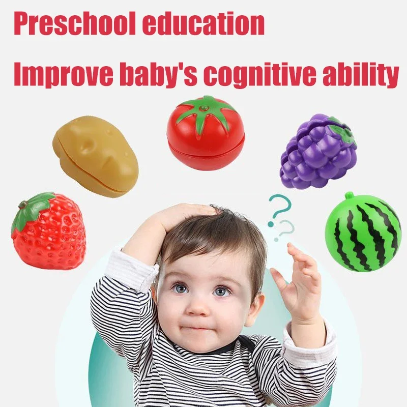 Plastic Kitchen Toy Set Educational Toy Cut Fruit Vegetable Pizza Food Play House Simulation Toys Pretend Play Kids Toys Gifts thumbnail 2