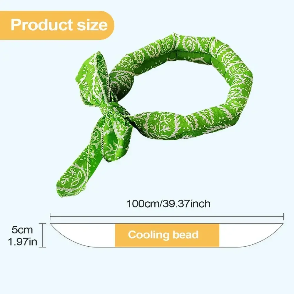 1-20PCS Summer Pet Cooling Scarf for Cats Dogs Ice Collar Cartoon Design Breathable Heat Relief Outdoor Travel Accessory thumbnail 6