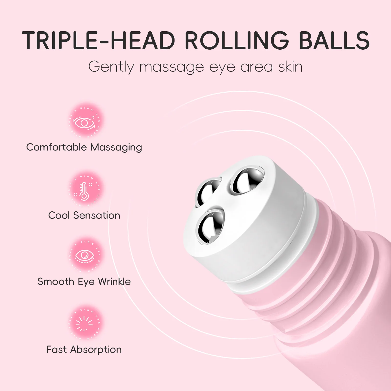 LAIKOU Sakura Anti- Wrinkle Eye Cream With Roller Ball Quick Drying Hydrating Hyaluronic Acid Refreshing Eye Serum 15ml thumbnail 6