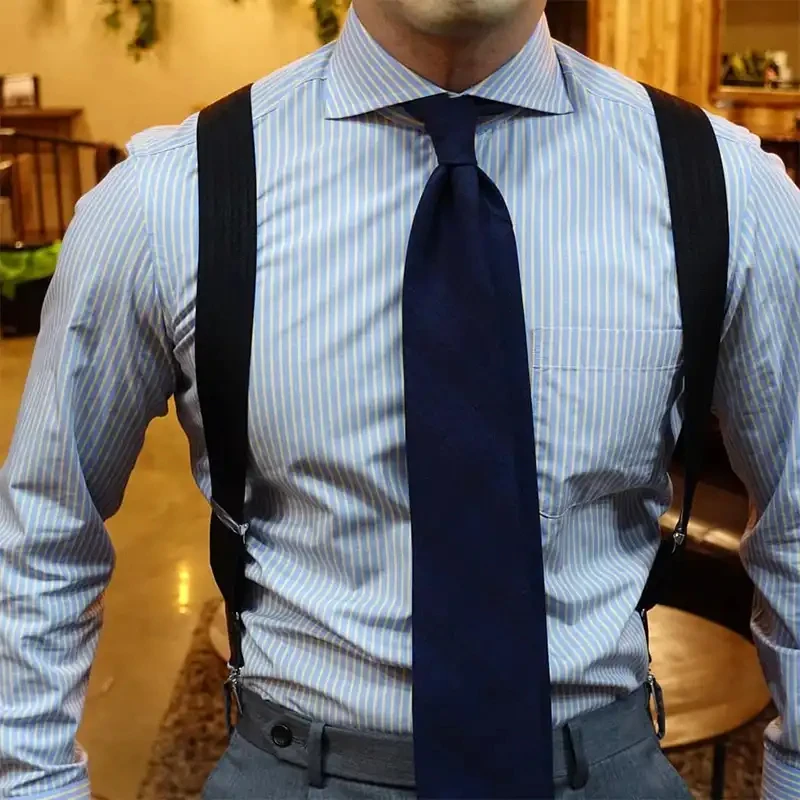 3.8cm Men Suspenders Adjustable Braces X Back Shirt Clip Elastic Belt Suspender Man Trousers Braces Shoulder Strap Men Normcore thumbnail 2