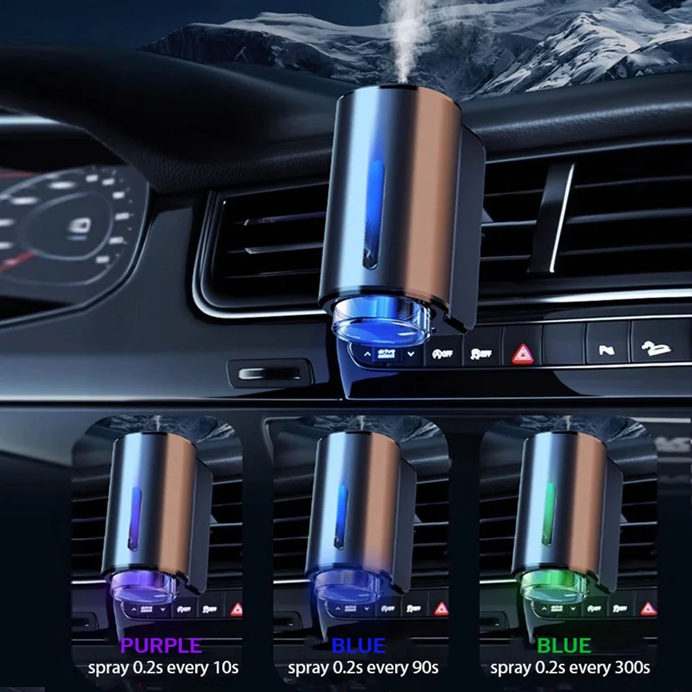 Car Electric Air Diffuser Vent Aroma Humidifier Mist Aromatherapy Air Freshener for Odor Removal - Automotive Air Refreshing Acc thumbnail 2