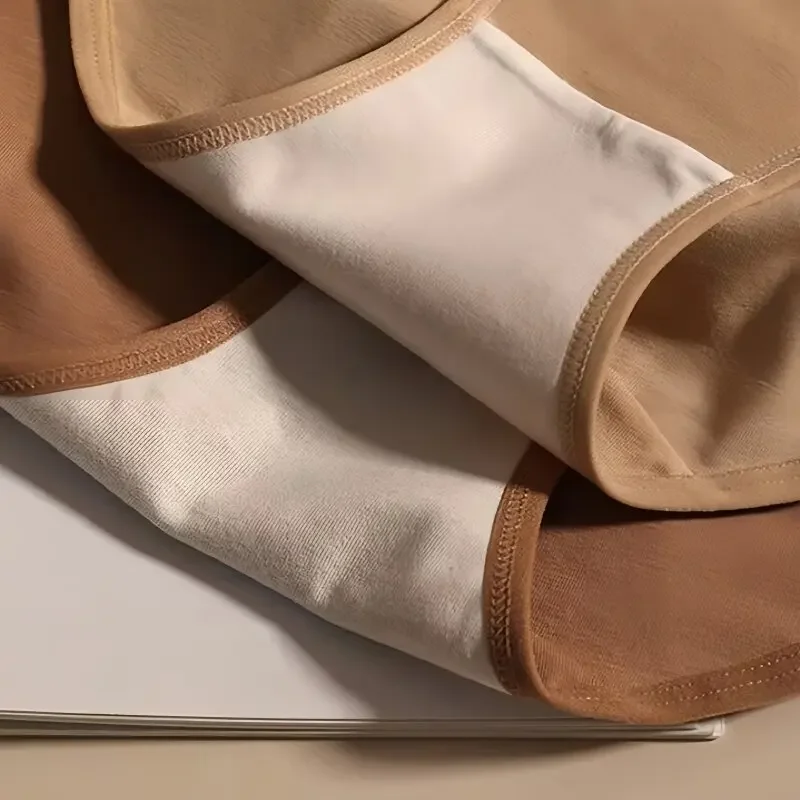 1 Pack Women Cotton Panties Mid Waist Soft Breathable Briefs in Warm Tan Intimates Ladies Comfort Underwear Size M-2XL thumbnail 5