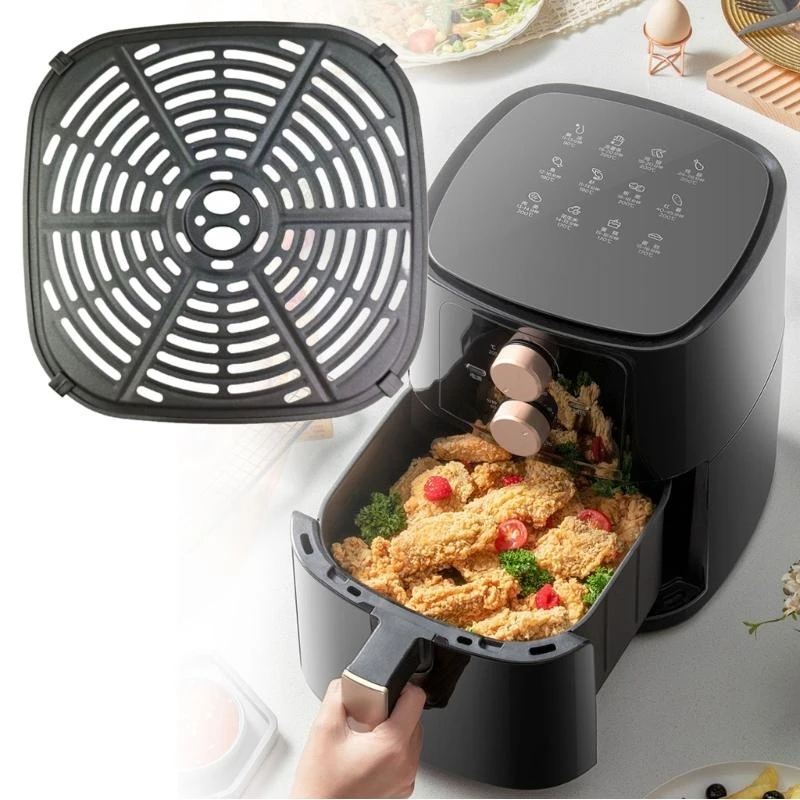Air Fryers Pad Metal Air Fryers Plate Air Fryers Tray Grilling Plate Multifunctional Metal Cooking Tool for 6QT Air Fryers thumbnail 2