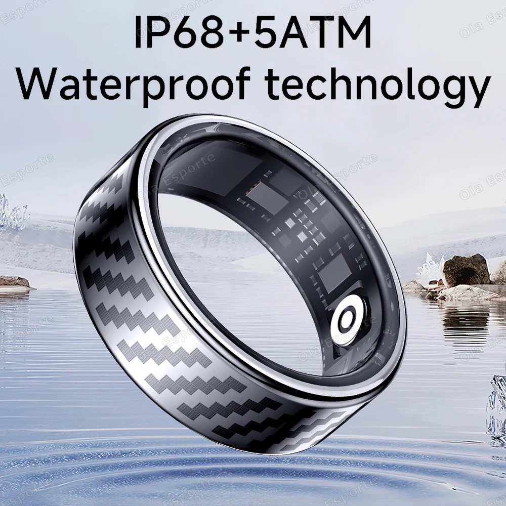 New Smart Ring Message Reminder, Call Alert Heart Rate Blood Oxygen Sleep Monitor Pedometer 5 ATM Waterproof Smartring Men Women thumbnail 6