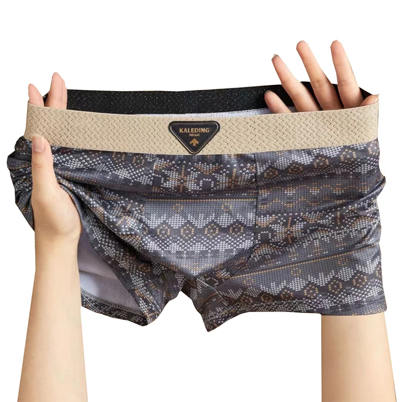 4pcs Ethnic Style Men's Underwear Light Luxury Style Men Boxershorts Comfortable Breathable for Young People Fashion Men Panties thumbnail 2