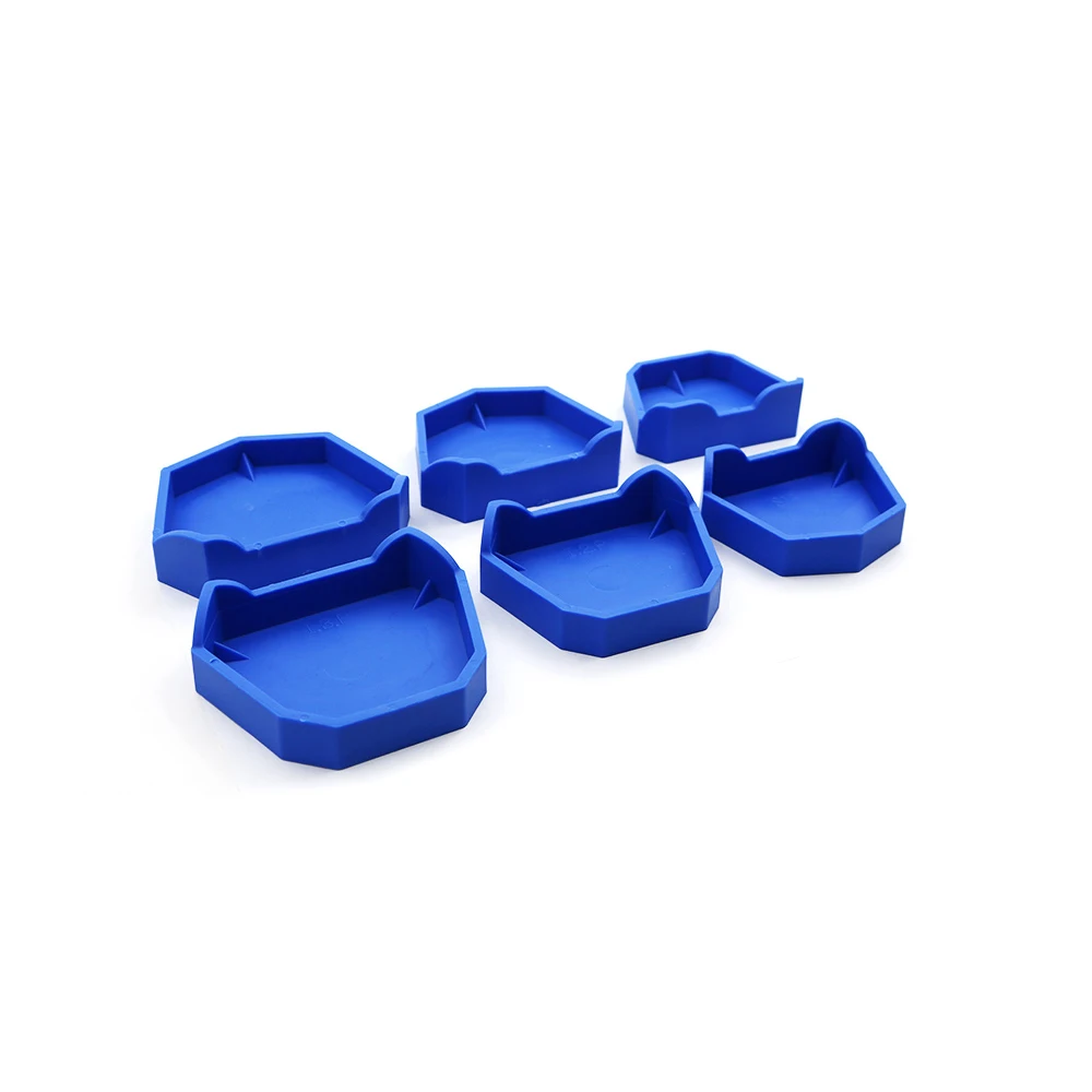 6pcs/set Dental Model Base Silicon Rubber Plaster Model Base Denture Tray Impression Dentistry Lab Former Base Dentist Tools thumbnail 4