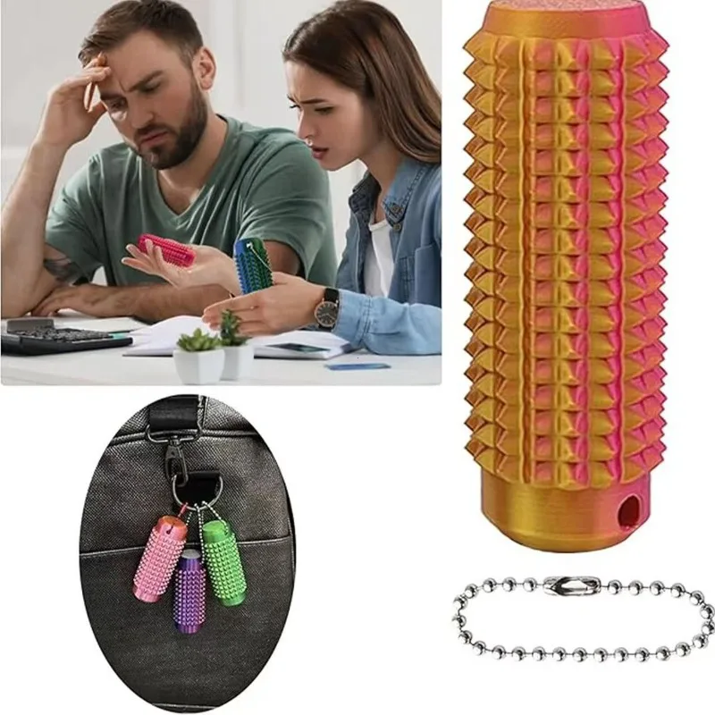 Tactile Sensory Keychain | BPA-Free Fidget Anxiety Relief Toy with Spiky Grip, Portable Office Desk Stress Relief Tool thumbnail 4