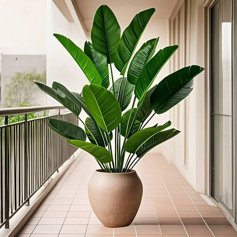 1pc 18 Leaves Artificial Plants Large Tropical Palm Tree Fake Banana Plants Leaves Real Touch for Home Garden Party Decor 2025 thumbnail 4