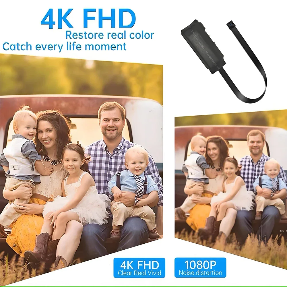 4KHD mini WiFi camera with remote viewing, mobile detection and other functions, home DIY nanny style wireless HD camera thumbnail 2