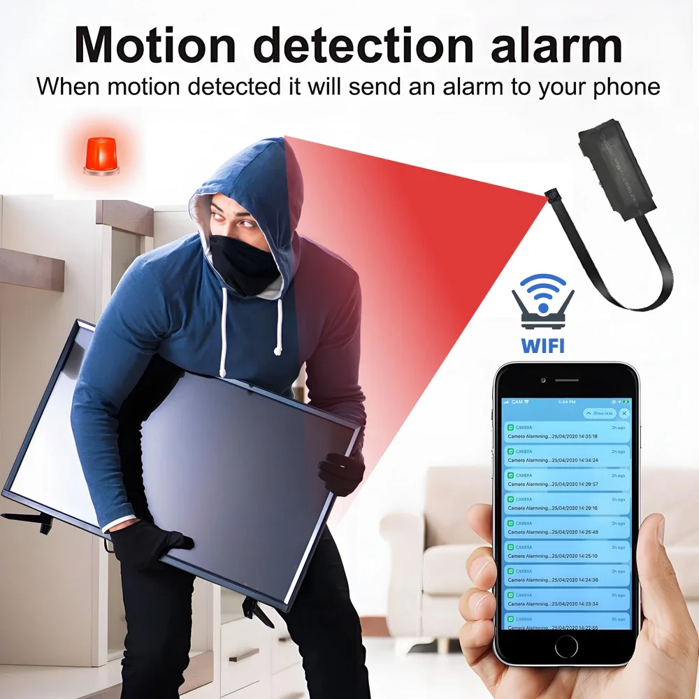 4KHD mini WiFi camera with remote viewing, mobile detection and other functions, home DIY nanny style wireless HD camera thumbnail 4