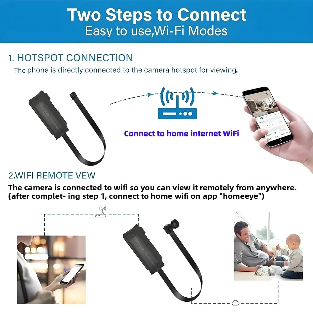 4KHD mini WiFi camera with remote viewing, mobile detection and other functions, home DIY nanny style wireless HD camera thumbnail 3