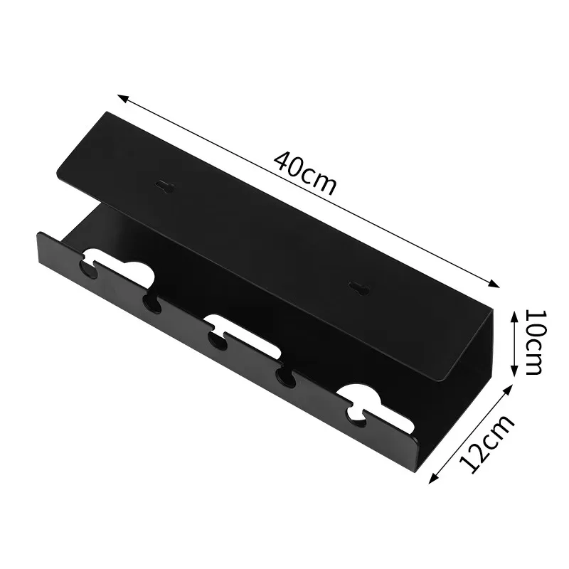 ISRTAO Under Desk Cable Management Cable Tray Under Desk With Clamp Power Strip Cord Holder No Drilling Sturdy Spacious Supplies thumbnail 2