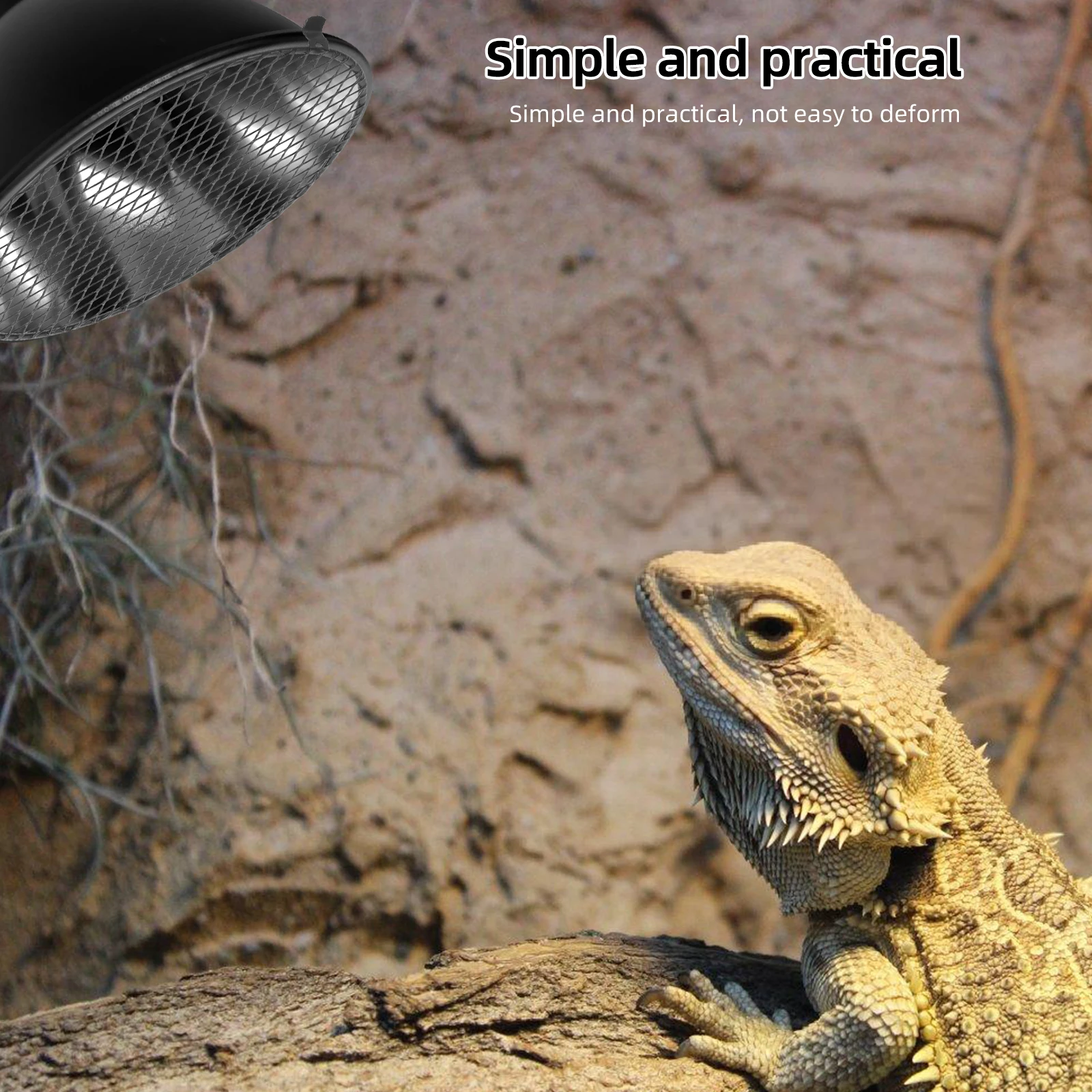 Reptile Lamp Mesh Cover Reptile Box Lamp Shield For Reptile Tank Heating Lamp Cover Reflective Heat Lamp Shade Mesh thumbnail 4
