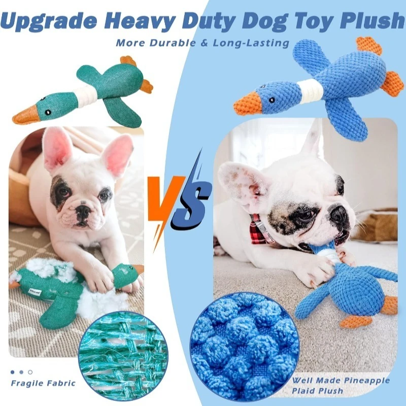 Cat Dog Toys for Aggressive Chewers Cats Dogs,Chew Squeak Toy Cats Dogs Interactive Plush Doll Pet Products thumbnail 3