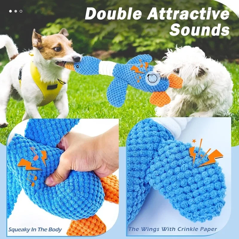 Cat Dog Toys for Aggressive Chewers Cats Dogs,Chew Squeak Toy Cats Dogs Interactive Plush Doll Pet Products thumbnail 5