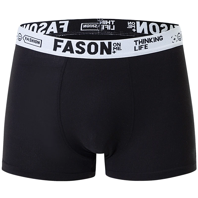 4/10 Piece Men's Four Season Black Fashionable Casual Basic Versatile Underwear Boxer Shorts Plus Size Youth Sports Base Shorts thumbnail 5