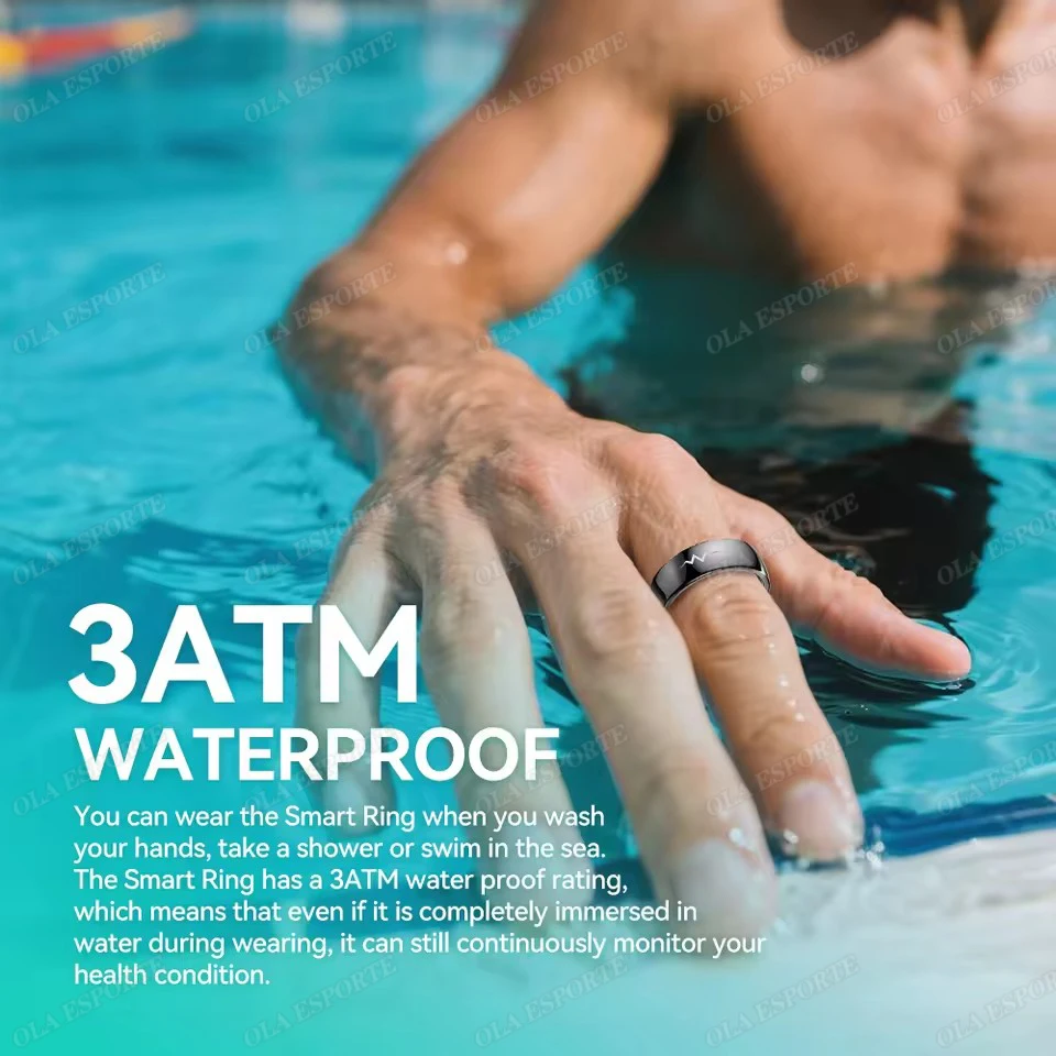 New ECG Monitor Smart Ring 2025 Heart Rate Blood Oxygen Health Monitoring Multi-sport Mode Temperature 3ATM Waterproof Smartring thumbnail 6