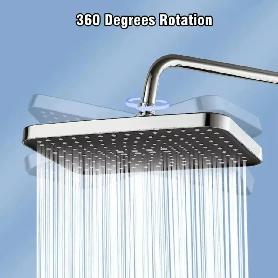 360 ° rotating water-saving shower head top spray pressurized shower head new 14 inch high-pressure shower head high flow thumbnail 5