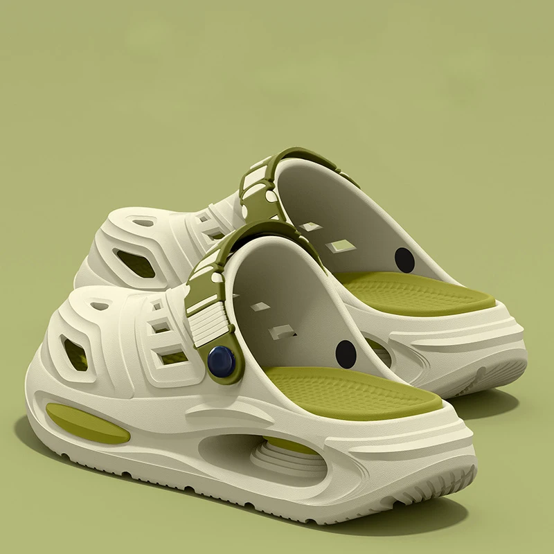 Smile Men's And Women's Cave Shoes Fashion Breathable Sandals With Removable Insoles Non-slip Cushioned Thickened Soft Slippers thumbnail 5
