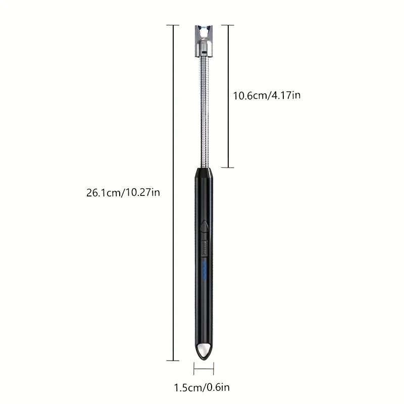 6pc 360° Outdoor Kitchen C-Type Rechargeable Portable Electronic Lighter Safety Lock Candle Gas Stove Smoke Accessories thumbnail 3