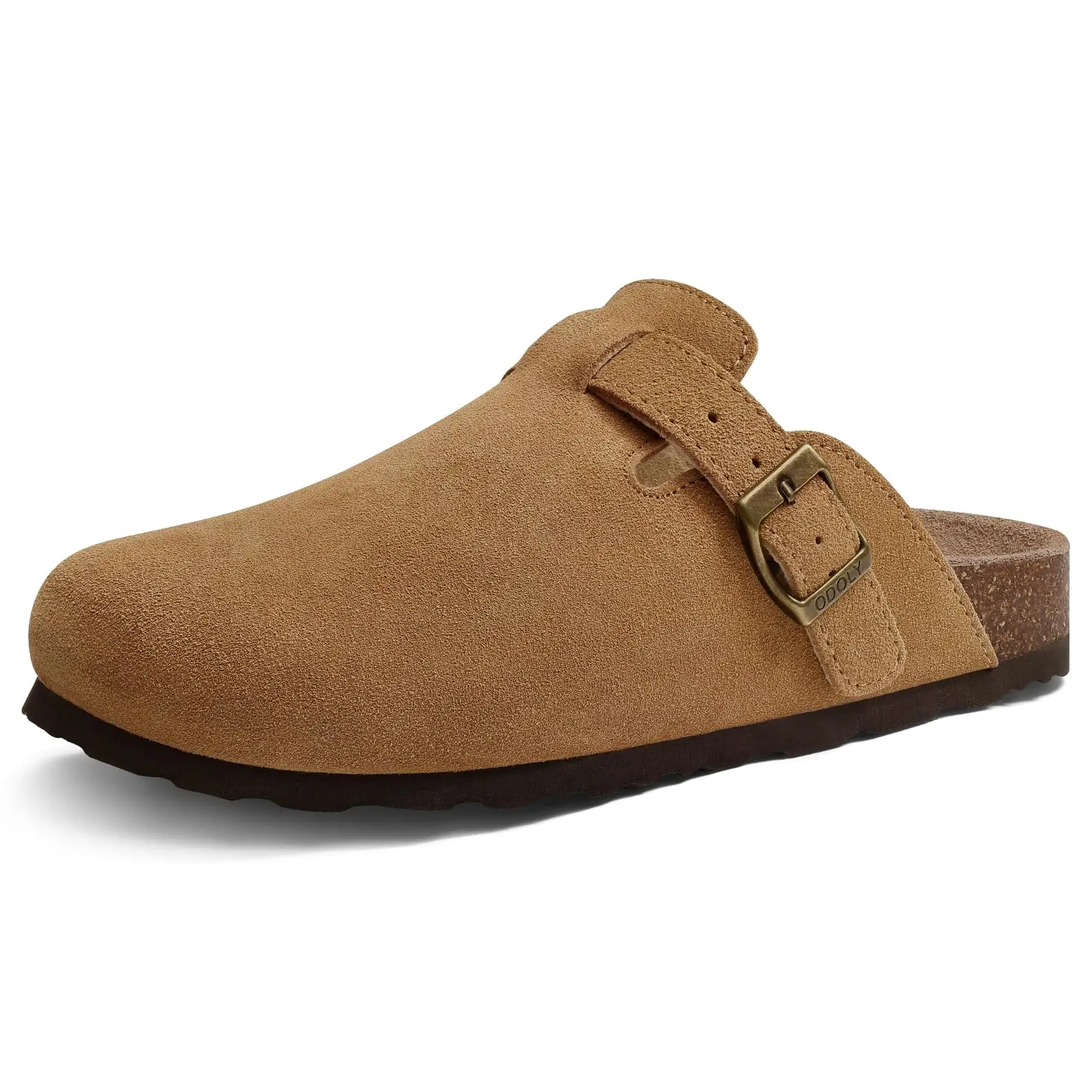 Goosecret Genuine Cow Suede Clogs for Women Men Clogs Soft Cork Footbed Mules Leisure House Shoes with Arch Support Beach Slides thumbnail 2