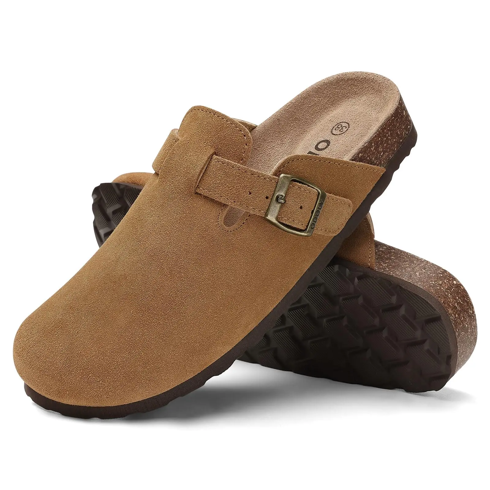Goosecret Genuine Cow Suede Clogs for Women Men Clogs Soft Cork Footbed Mules Leisure House Shoes with Arch Support Beach Slides thumbnail 3