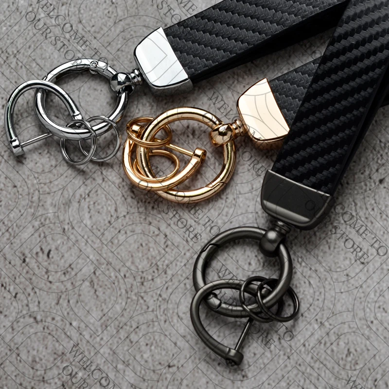 For Vauxhall Logo Meriva Vectra VXR Astra Insignia GTC Vivaro Junior Car Carbon Fiber Leather Car KeyChain Custom Key Rings Gift thumbnail 4