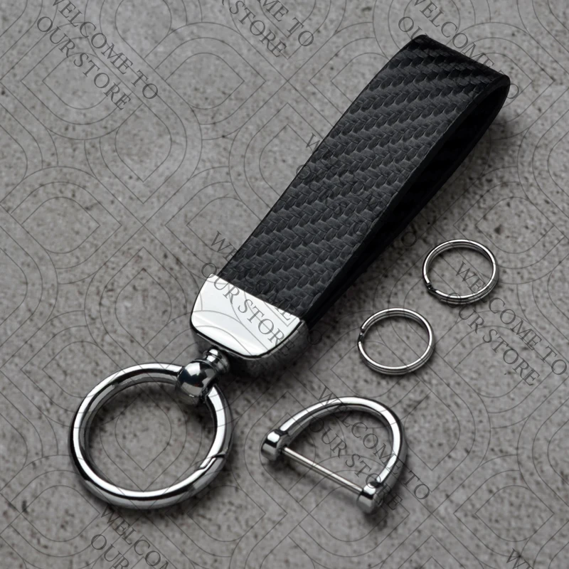 For Vauxhall Logo Meriva Vectra VXR Astra Insignia GTC Vivaro Junior Car Carbon Fiber Leather Car KeyChain Custom Key Rings Gift thumbnail 5