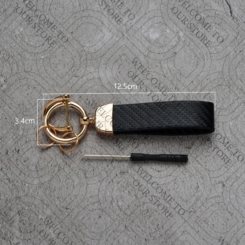 For Vauxhall Logo Meriva Vectra VXR Astra Insignia GTC Vivaro Junior Car Carbon Fiber Leather Car KeyChain Custom Key Rings Gift thumbnail 3