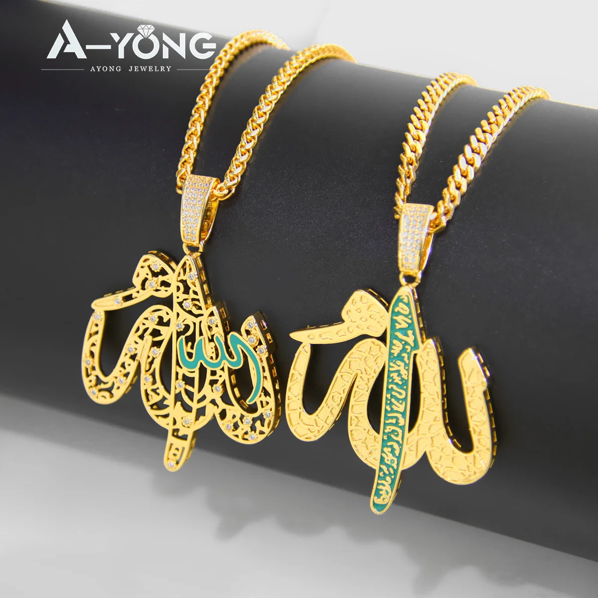 Middle Eastern Muslim Ethnic Pendant 18k Gold Plated Dubai Fashion Necklace Pendants Oman Women Event Party Lucky Jewelry thumbnail 2