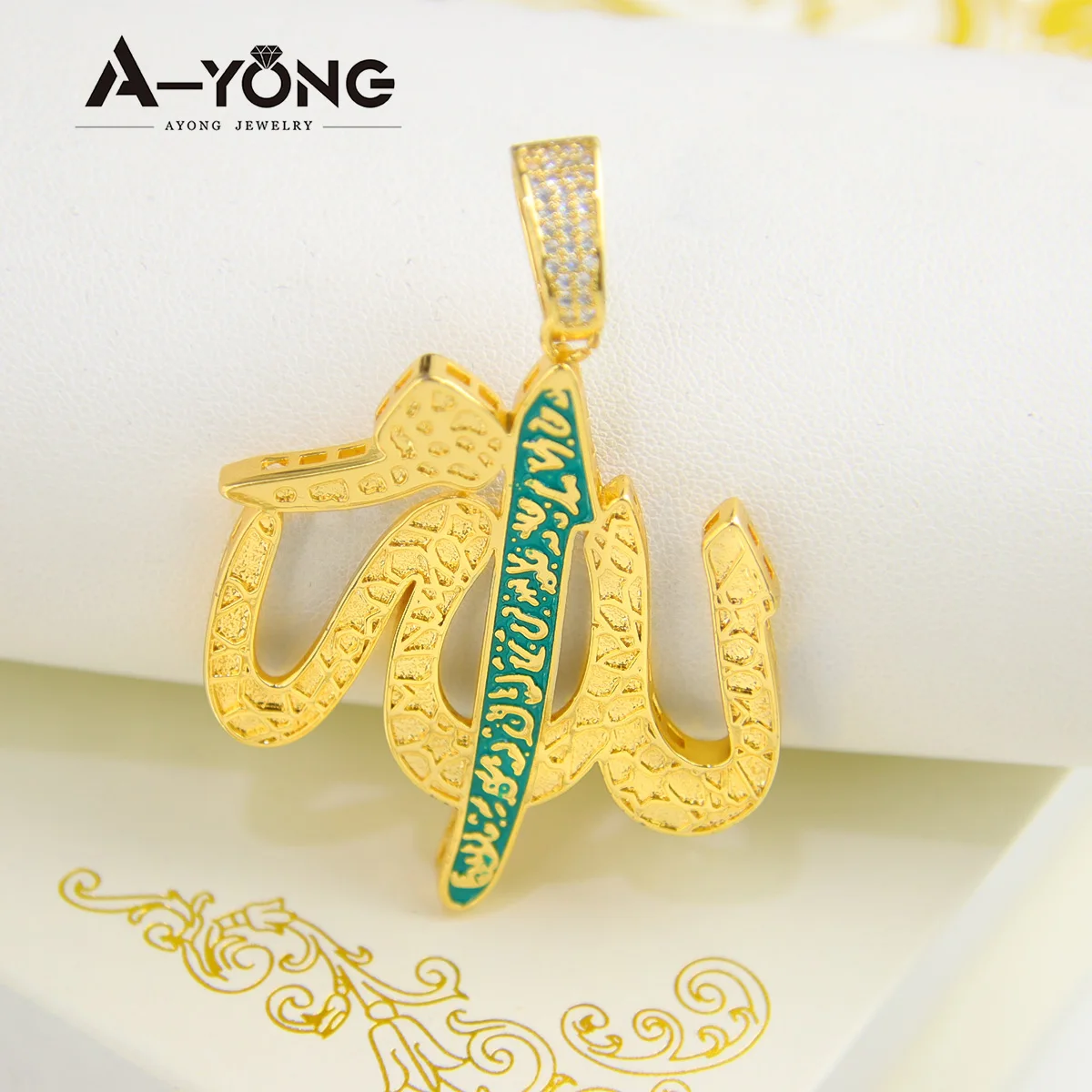 Middle Eastern Muslim Ethnic Pendant 18k Gold Plated Dubai Fashion Necklace Pendants Oman Women Event Party Lucky Jewelry thumbnail 6