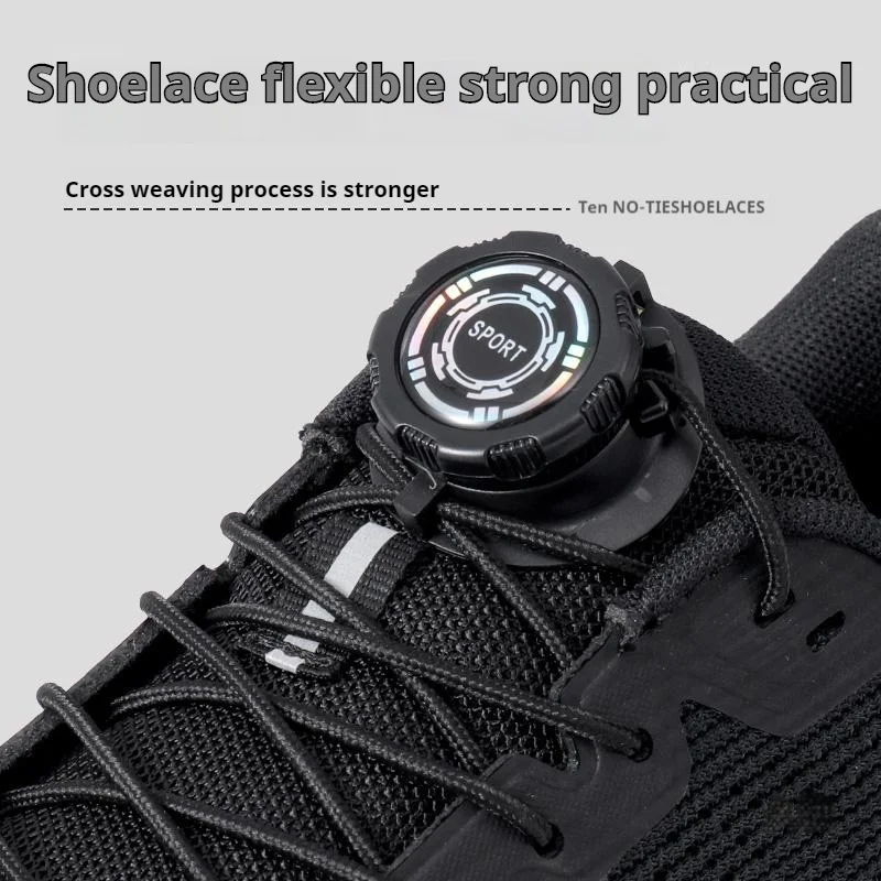 Automatic Shoelaces Without ties Install simple Swivel Buckle Laces Thick Rope Tennis Sneakers Shoelace Shoe Accessories 1Pair thumbnail 3
