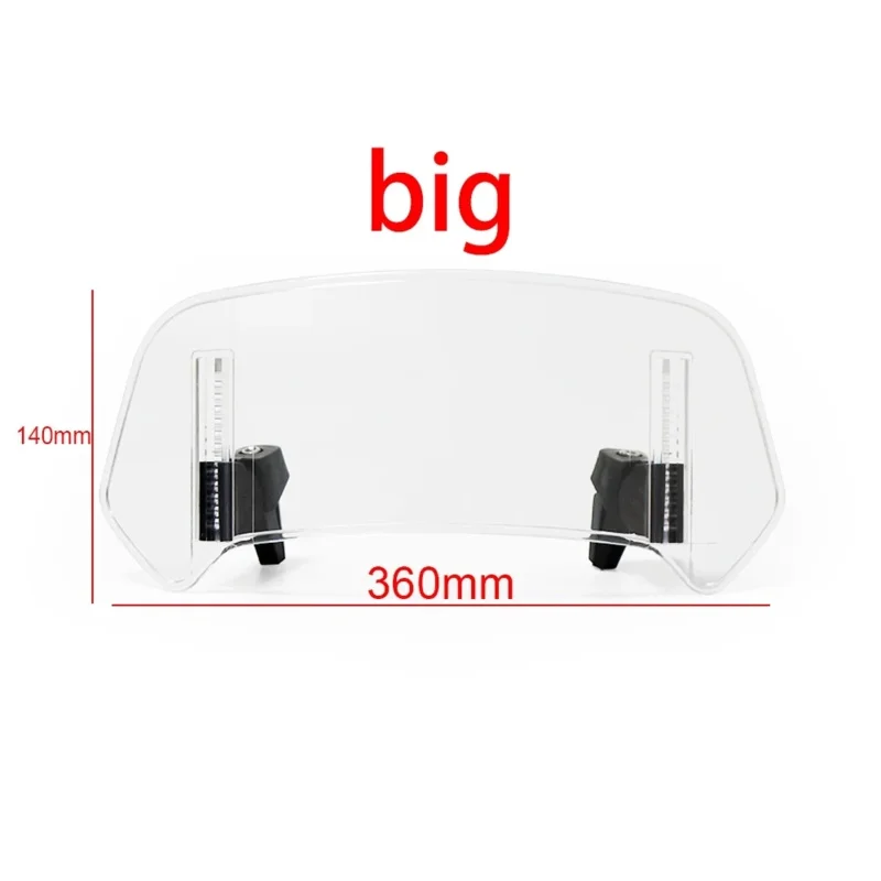 For CanAm Spyder F3-S KLR-650 F3T Heighten Windscreen Motorcycle Universal Windshield Extension Adjustable Spoiler Clamp-On thumbnail 6