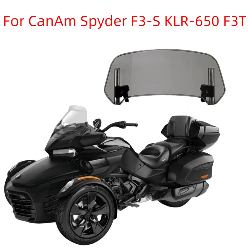 For CanAm Spyder F3-S KLR-650 F3T Heighten Windscreen Motorcycle Universal Windshield Extension Adjustable Spoiler Clamp-On