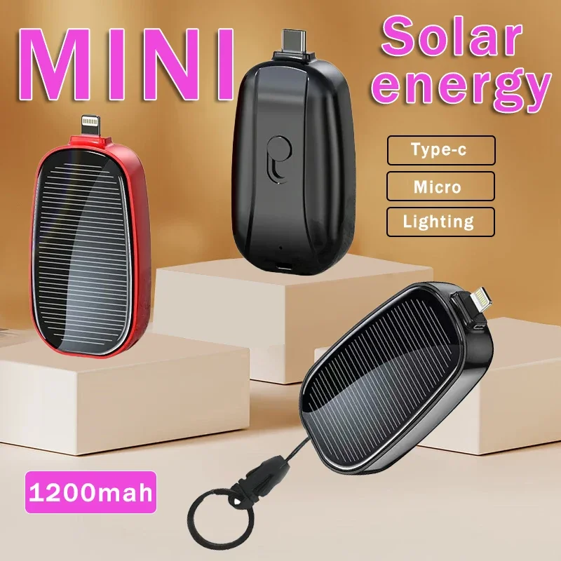 1200mAh Outdoor Portable Mini Comes with Wireless Mobile Power Supply Is Suitable for IPhone Huawei Apple Xiaomi Samsung thumbnail 2