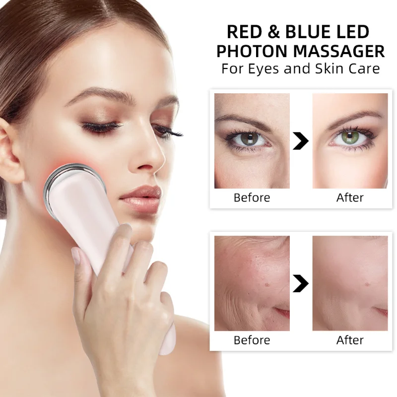 EMS Facial Massager LED Light therapy Sonic Ion Vibration Skin Tightening Face Lifting Anti Wrinkle Beauty Device Skin Care Tool thumbnail 3
