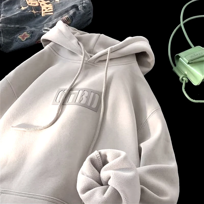 8XL Hoodie Pullover Loose Fit Hollow Letter Print American Men's Clothing And Couple Fashion thumbnail 3