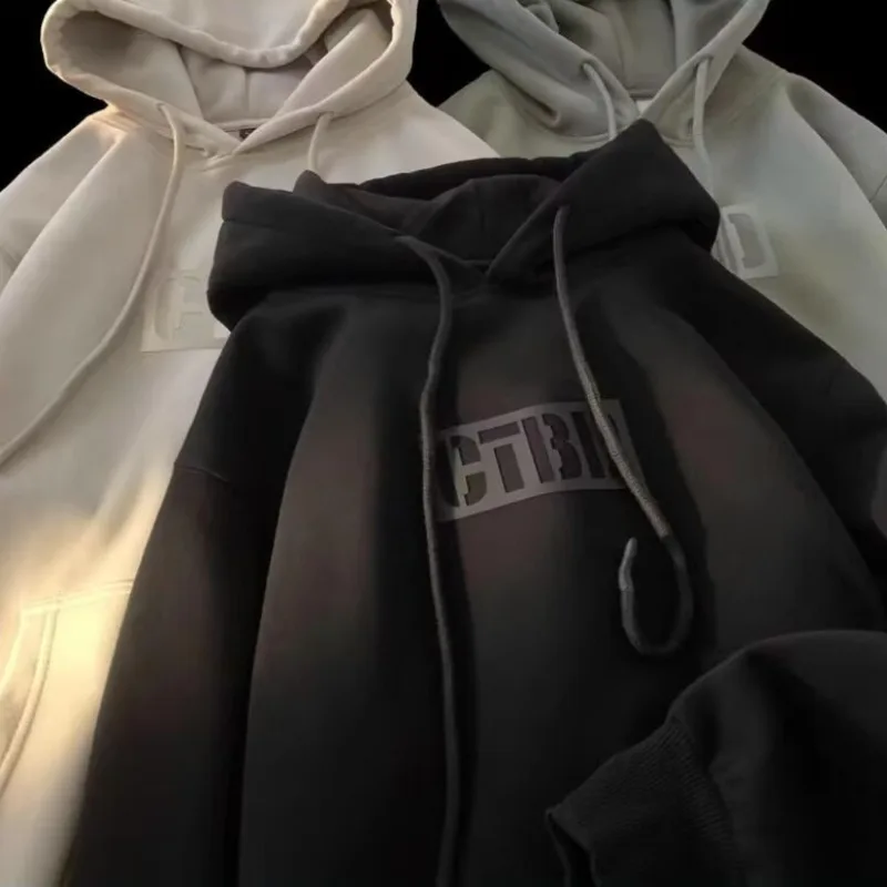 8XL Hoodie Pullover Loose Fit Hollow Letter Print American Men's Clothing And Couple Fashion thumbnail 4